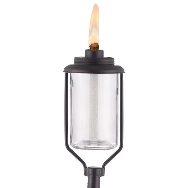 Lamplight TIKI Convertible Black/Clear Glass/Metal 65 in. Tiki Outdoor Torch 1 pc 1120036 - main